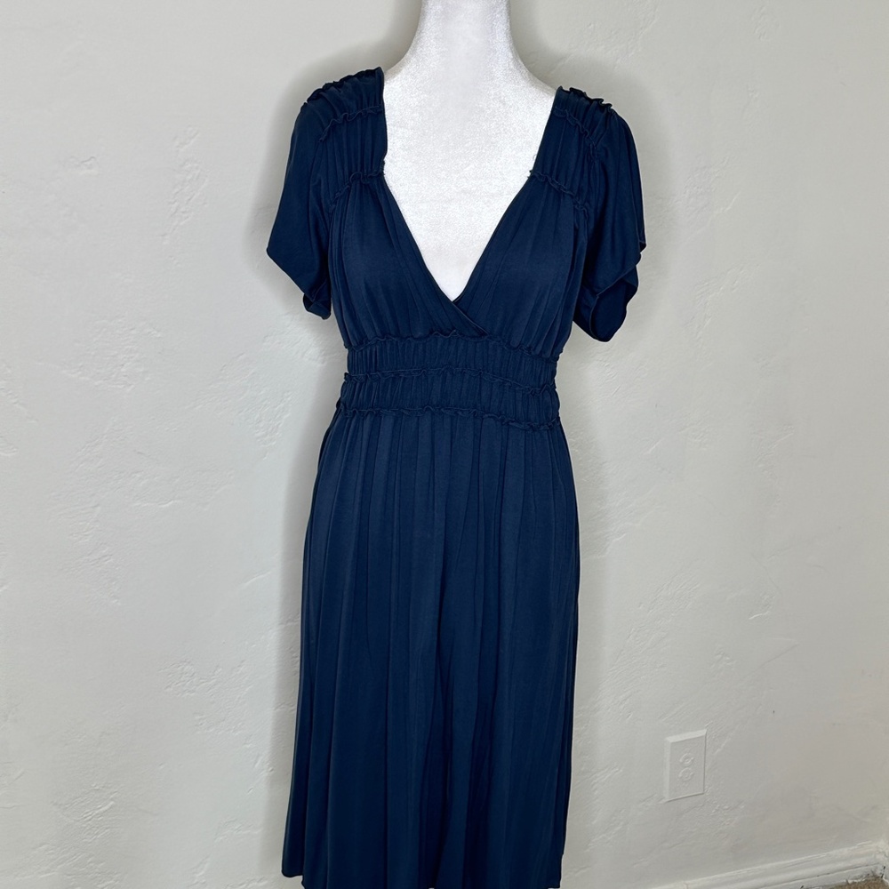 NWOT- Max Studio Dress- Plunge Neckline/Cinched Waist